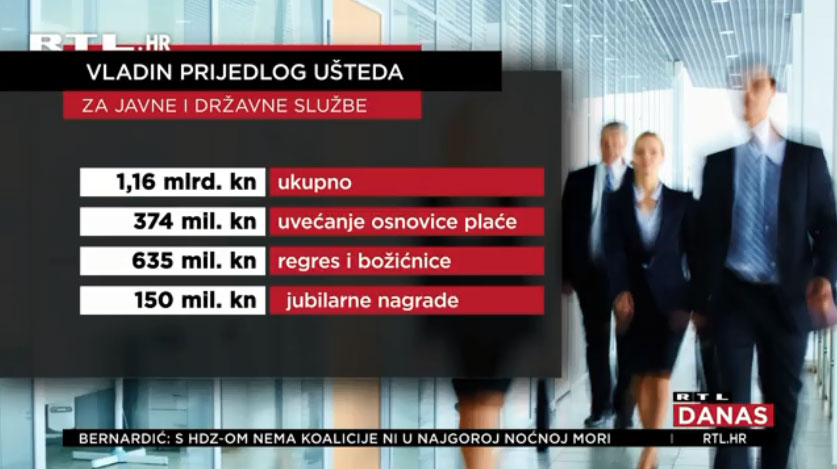 Vlada bi rezala: Sindikati se ne žele odreći obećanih povišica, regresa, božićnica i jubilarnih nagrada