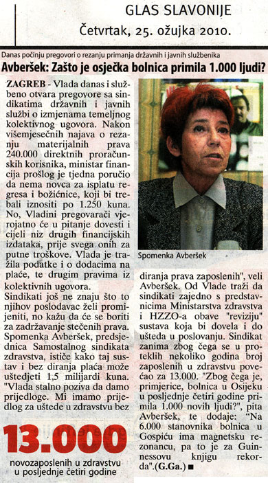 Glas Slavonije o pregovorima