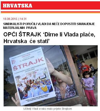 SLOBODNA DALMACIJA o smanjenju plaća